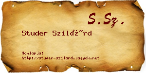 Studer Szilárd névjegykártya
