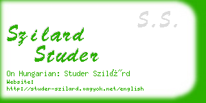 szilard studer business card